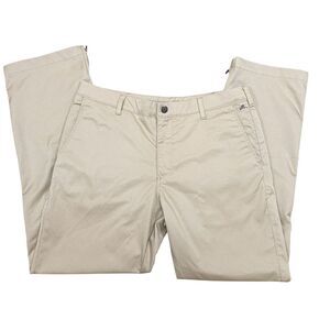 Maide Bonobos Pants Men's FIT 35x30 Beige Chino Straight Lightweight Golf Zipper